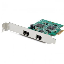 StarTech.com Tarjeta PCI Express FireWire de 2 Puertos - Adaptador PCIe FireWire 1394a PEX1394A2V2