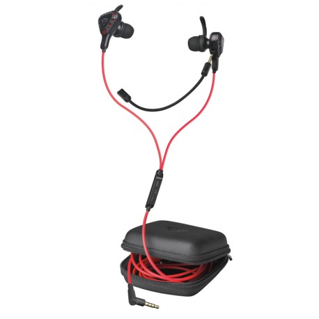 Trust TRU GXT 408 Auriculares Dentro de oído Negro, Rojo 23029