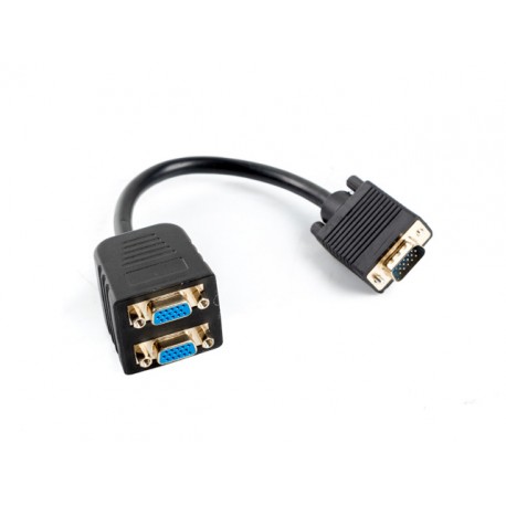 Lanberg AD-0020-BK  VGA 2 x VGA Negro