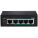 Trendnet TI-PE50 switch No administrado Fast Ethernet (10/100) Negro Energía sobre Ethernet (PoE) ti-pe50