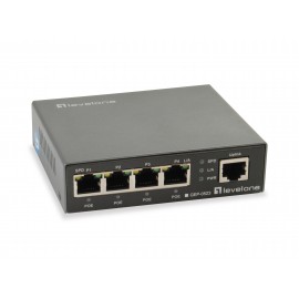 LevelOne GEP-0523 Gigabit Ethernet (10/100/1000) Negro Energía sobre Ethernet (PoE) GEP-0523 GEP-0523