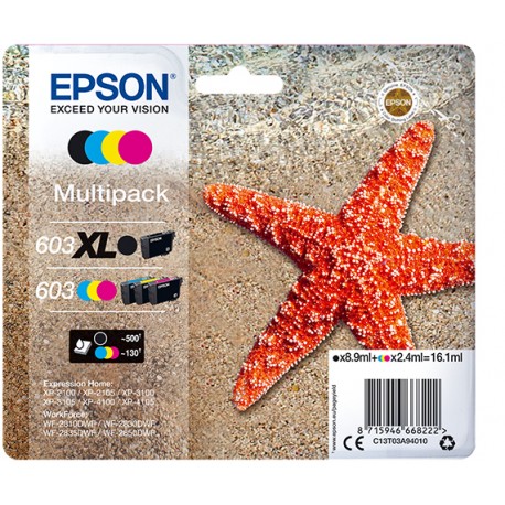 Epson 603 XL Original Negro, Cian, Magenta, Amarillo Multipack 1 pieza(s) C13T03A94010