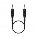 Nanocable Cable audio estéreo, Jack 3.5/M-Jack 3.5/M, negro, 20m 10.24.0120