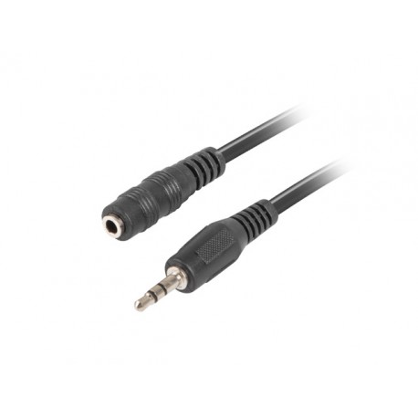 Lanberg CA-MJFJ-10CC-0050-BK cable de audio 5 m 3,5mm Negro ca-mjfj-10cc-0050-bk