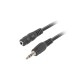 Lanberg CA-MJFJ-10CC-0030-BK cable de audio 3 m 3,5mm Negro ca-mjfj-10cc-0030-bk