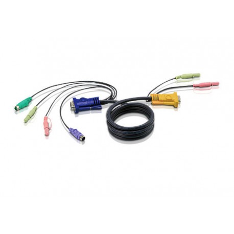 Aten 2L5303P cable para video, teclado y ratón (kvm) Negro 3 m 2L-5303P