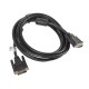 Lanberg Dvi-D (24+1Pol) Dual Link Kabel, 3m cable DVI Negro ca-dvid-10cc-0030-bk