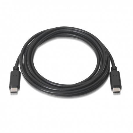 Nanocable USB 2.0, 2m USB C USB C Hembra Hembra Negro cable USB 10.01.2302