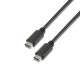 Nanocable USB 2.0, 2m USB C USB C Hembra Hembra Negro cable USB 10.01.2302