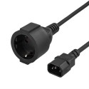 Salicru CABLE SALIDA C14/schuko 2 m 10 A cable de transmisión Negro C14 acoplador CEE7/4 663BA000008