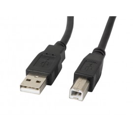 Lanberg cable USB 3 m 2.0 USB B Negro ca-usba-11cc-0030-bk