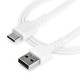 StarTech.com Cable de 2m USB 2.0 a USB-C - Blanco RUSB2AC2MW