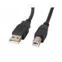 Lanberg cable USB 1,8 m 2.0 USB B Negro ca-usba-11cc-0018-bk