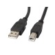 Lanberg cable USB 5 m 2.0 USB B Negro ca-usba-10cc-0050-bk