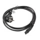 Lanberg cable de transmisión Negro 1,8 m CEE7/7 C5 acoplador ca-c5ca-11cc-0018-bk