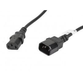 Lanberg cable de transmisión Negro 5 m C13 acoplador C14 acoplador ca-c13e-11cc-0050-bk