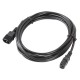 Lanberg cable de transmisión Negro 5 m C13 acoplador C14 acoplador ca-c13e-11cc-0050-bk