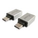 Equip 133473 adaptador de cable USB Type C USB Type A Plata