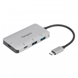 Targus ACH228 USB-C 2x USB-A+2x USB-C Plata