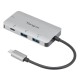 Targus ACH228 USB-C 2x USB-A+2x USB-C Plata