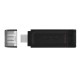 Kingston Technology DataTraveler 70 unidad flash USB 64 GB USB Tipo C 3.2 Gen 1 (3.1 Gen 1) Negro DT70/64GB