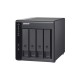 QNAP TR-004 unidad de disco multiple Negro