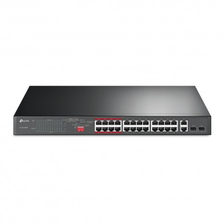 TP-LINK TL-SL1226P switch No administrado Fast Ethernet (10/100) Gris 1U Energía sobre Ethernet (PoE)