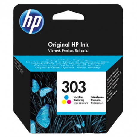 HP 303 Tri-color Original 165páginas Cian, Amarillo cartucho de tinta - T6N01AE 301