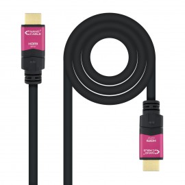 Nanocable 10.15.3715 cable HDMI 15 m HDMI tipo A (Estándar) Negro, Rosa