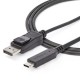 StarTech.com CDP2DP146B adaptador de cable de vídeo 1,8 m USB Tipo C DisplayPort Negro