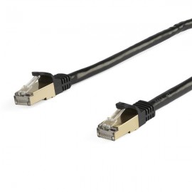 StarTech.com Cable de 5m de Red Ethernet CAT6a Negro RJ45 STP - 6ASPAT5MBK