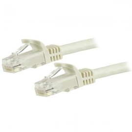 StarTech.com Cable de 1,5m Cat6 Ethernet de Red Blanco - RJ45 sin Enganches - 24AWG - N6PATC150CMWH