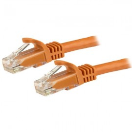 StarTech.com Cable de 1,5m Cat6 Ethernet de Red Naranja - RJ45 sin Enganches - 24AWG - N6PATC150CMOR