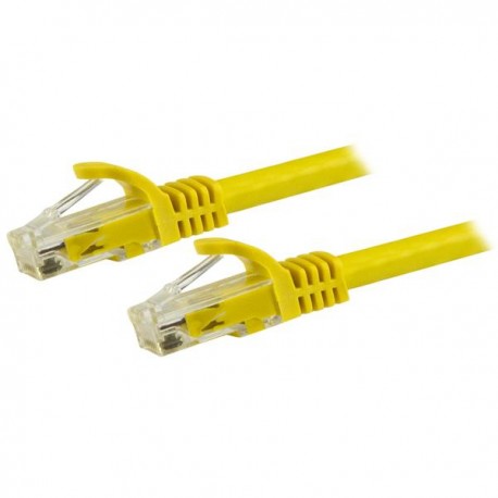 StarTech.com Cable de 1,5m Cat6 Ethernet de Red Amarillo - RJ45 sin Enganches - 24AWG - N6PATC150CMYL