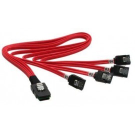 InLine® SAS Cable Mini SAS SFF8087 to 4x SATA direct OCR 75cm - 27620A