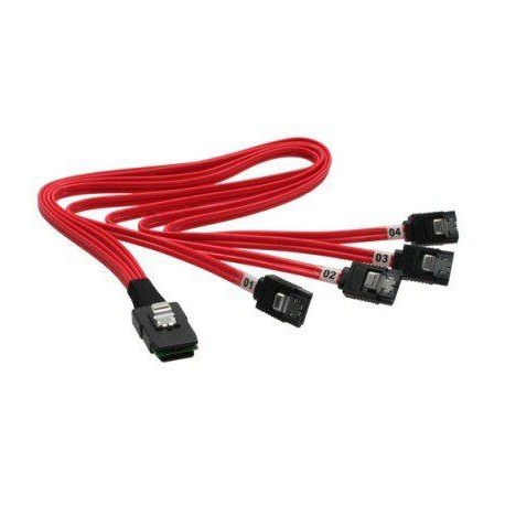 InLine® SAS Cable Mini SAS SFF8087 to 4x SATA direct OCR 75cm - 27620A