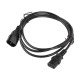 Lanberg CA-C13E-10CC-0018-BK cable de transmisión Negro 1,8 m C13 acoplador C14 acoplador