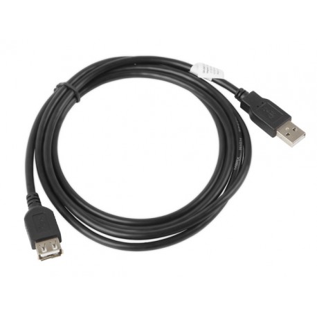 Lanberg CA-USBE-10CC-0018-BK cable USB 1,8 m 2.0 USB A Negro