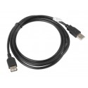 Lanberg CA-USBE-10CC-0018-BK cable USB 1,8 m 2.0 USB A Negro