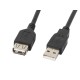 Lanberg CA-USBE-10CC-0018-BK cable USB 1,8 m 2.0 USB A Negro