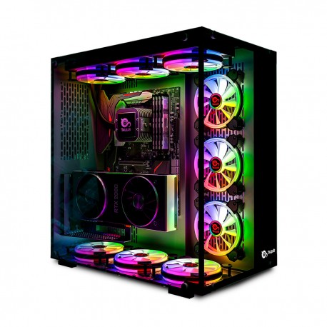 TALIUS caja Atx gaming Cronos RGB cristal templado USB 3.0 Escritorio Negro