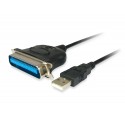 Equip 133383 adaptador de cable USB 2.0 IEEE1284 Negro