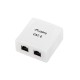 Lanberg OS6-0002-W adaptador de cable 2 x RJ-45 Blanco