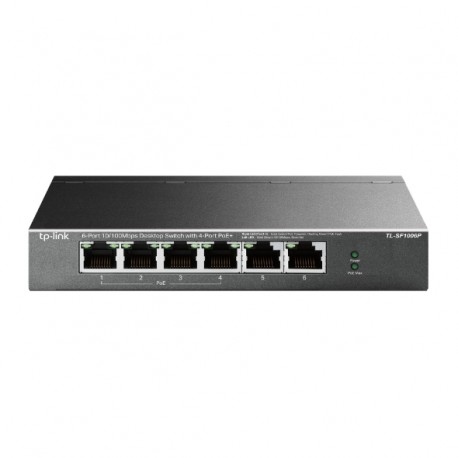 TP-LINK TL-SF1006P switch Fast Ethernet (10/100) Negro