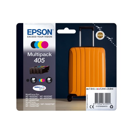 Epson 405 DURABrite Ultra Ink Original Negro, Azul, Cian, Amarillo 4 pieza(s)