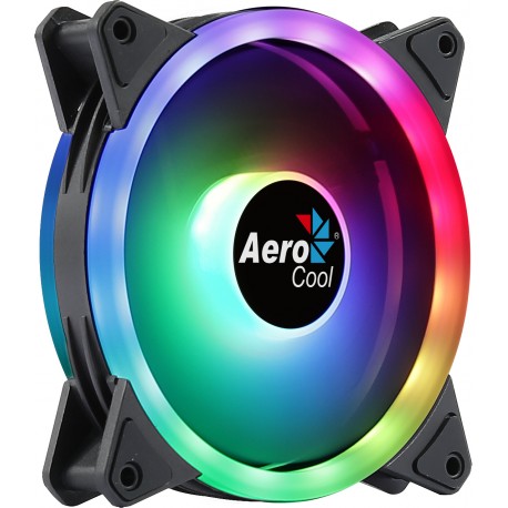 Aerocool Duo 12 Carcasa del ordenador Ventilador 12 cm Negro - AEROPGSDUO12ARGB-6P