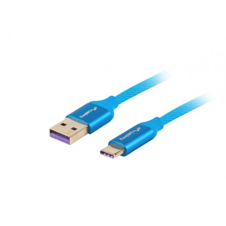 Lanberg CA-USBO-21CU-0010-BL  1 m 2.0 USB A USB C Azul