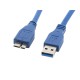 Lanberg CA-US3M-10CC-0005-B USB 0,5 m Micro-USB A USB A Azul