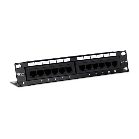 Trendnet TC-P12C5E panel de parcheo Negro