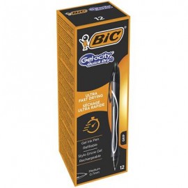 BIC Gel-ocity Quick Dry Negro Medio 12 pieza(s) 949873